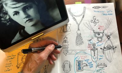 T Lee sketches jewelry designs for each of the extraordinary women who has inspired a series of jewelry collections. She finds creative ways to introduce the women to her clients.