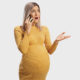 pregnant lady on the phone